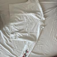 Felpa OVS bianca con motivo su braccia taglia XL