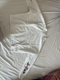 Felpa OVS bianca con motivo su braccia taglia XL