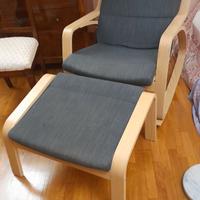 Poltrona con poggiapiedi