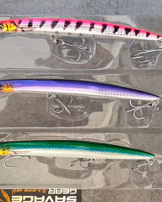 Set 3 Long Jerk Savage 39g 50g 70g pesca spinning