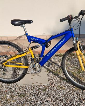 Mountain Bike Full Suspension Steel Rider Biker 26