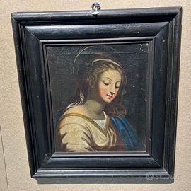 Antico dipinto olio su tela  inizio del XVII sec