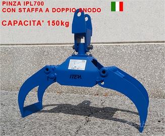 Pinza Legna IPL700 e STAFFA attacco escavatore