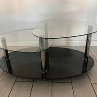 Tavolino in vetro e metallo Conforama