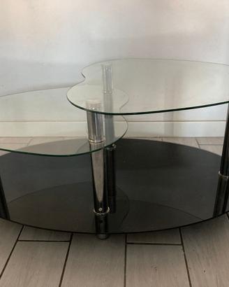 Tavolino in vetro e metallo Conforama