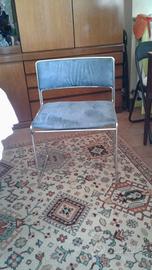 tavolo in noce con 4 sedie acciao 