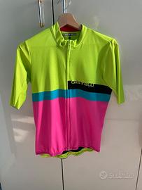 Maglia Castelli A Blocco gialla e rosa