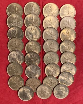 Monete da 20 lire anni vari