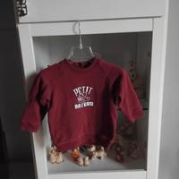 felpa neonato Petit Bateau 12 mesi bordeaux 