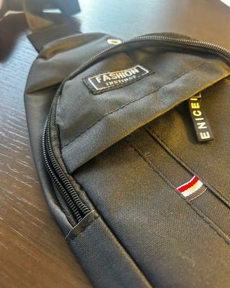 Marsupio uomo donna tracolla nero borsello sport v