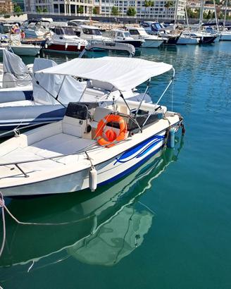 barca con motore e carrello