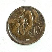 Moneta Regno D’italia 10 cc 1928
