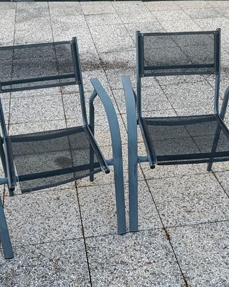 Sedie da giardino telaio metallo