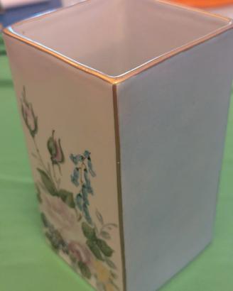 Vaso dipinto a mano fiori e azzurro