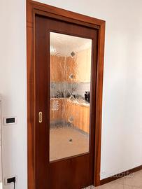 Porta scorrevole a scomparsa  in vetro 80cm