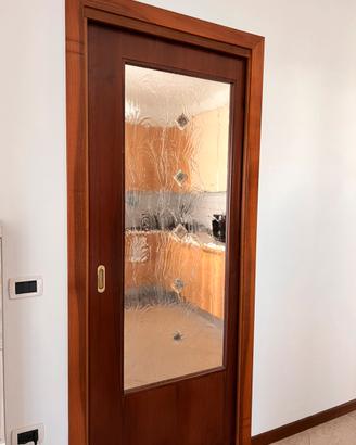 Porta scorrevole a scomparsa  in vetro 80cm
