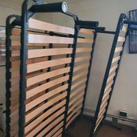 Letto singolo a doghe con materasso in schiuma