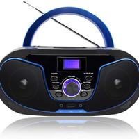 LONPOO Lettore CD Boombox Portatile - Stereo con R