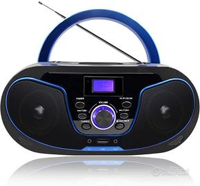 LONPOO Lettore CD Boombox Portatile - Stereo con R