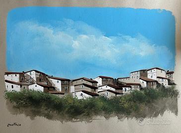 ENOTRIO PUGLIESE Opera unica su cartoncino 70x50cm