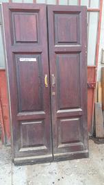 antica porta a 2 ante in larice d'America 