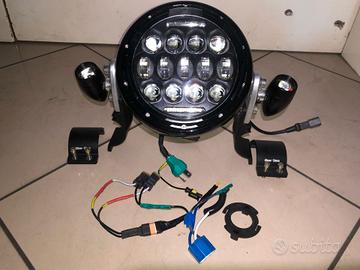 FARO FANALE 7'' POLLICI E ALLOGGIAMENTO PER HARLEY