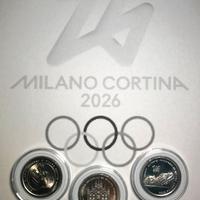 trittico 25 cent Giochi Olimpici Invernali 2026