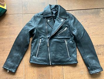 Diesel bambina, giacca biker vera pelle