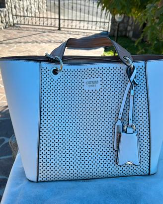 Borsa a mano/spalla bianca GUESS