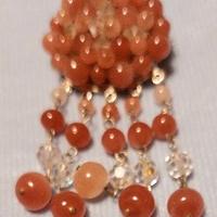SPILLA VINTAGE DI PERLINE CON CIONDOLO