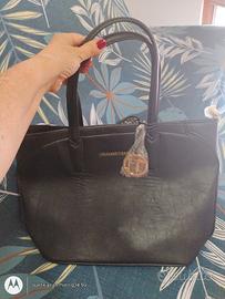 borsa Trussardi jeans similpelle nera 