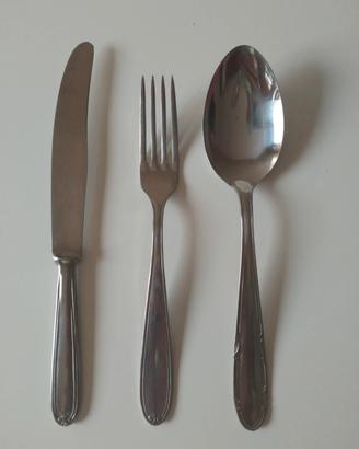 set posate in acciaio inox