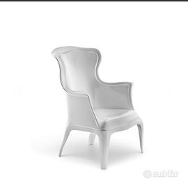 sedia design modello Queen bianco 