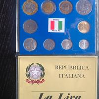 set  blister monete lira italiana 