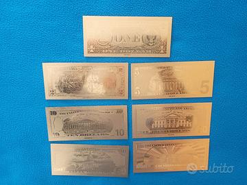 BANCONOTE DOLLARI LAMINA D'ORO
