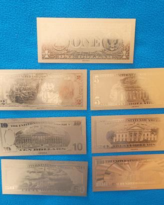 BANCONOTE DOLLARI LAMINA D'ORO