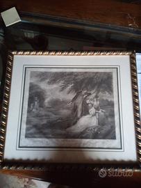 quadro a incisione "fishing party" , inciso da Coe