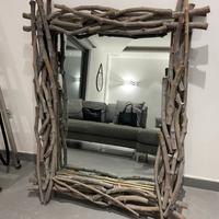 Specchio legno rami