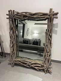 Specchio legno rami