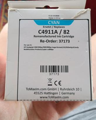 Cartucce di stampa Ciano compatibili HP C4911A/82