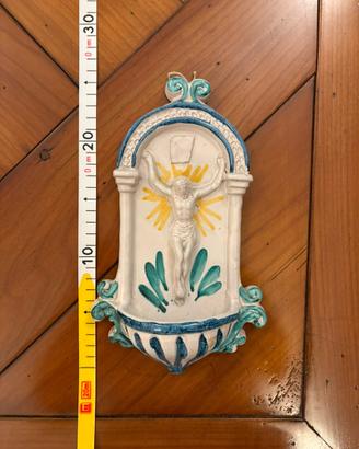 Acquasantiera in ceramica