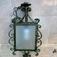 Lampadario ferro battuto