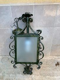 Lampadario ferro battuto