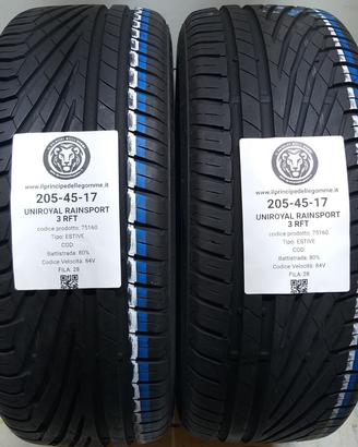 2 GOMME 205 45 17 UNIROYAL A75160
