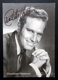 Charlton Heston, Autografo Originale - LOA