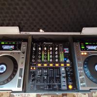 PIONEER CONSOLLE + CASE CDJ 850 Silver + DJM 700