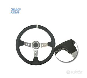 VOLANTE INVERTITO IN PELLE SINTETICA NERA CON BRAC