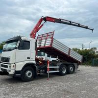 VOLVO FH 12 380 ribaltabile+gru FASSI, 6X2