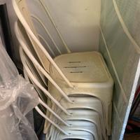 5 sedie vintage in metallo