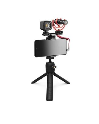 Tre piedi fotocamera e microfono